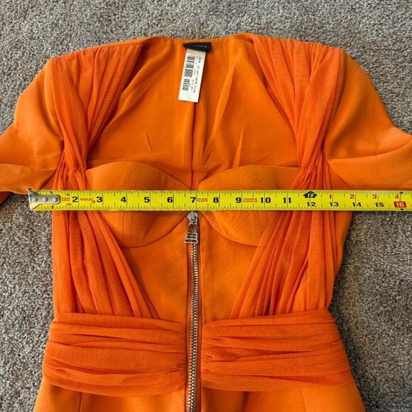 La Perla Runway Orange Crop Top Jacket Built In Bra Brand New Size 2 US 38 IT - Picture 9 of 12